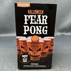 NEW Paladone Halloween FEAR PONG Game Set Spooky Party Drinking Cups & Balls